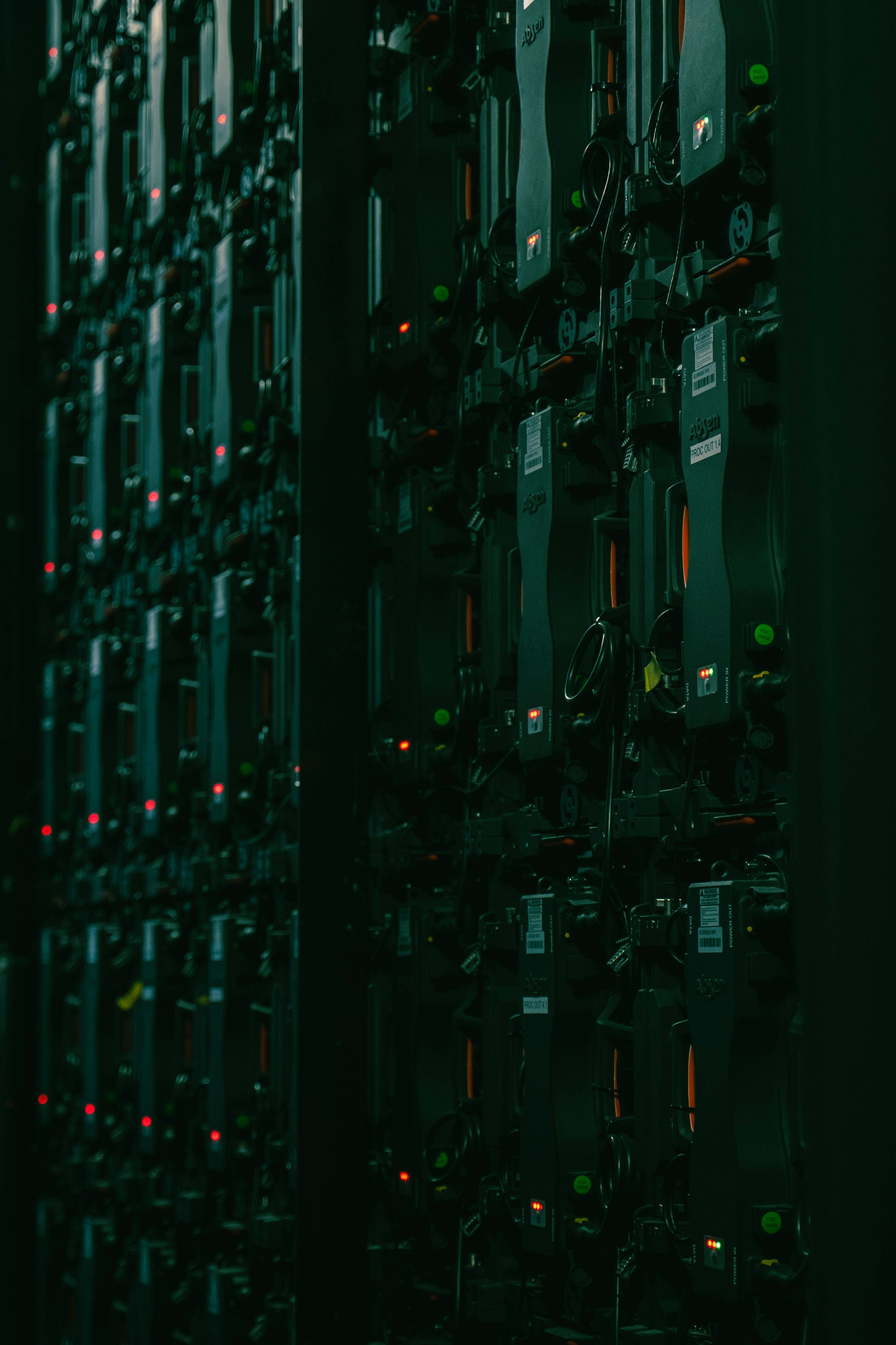 Server corridor inside Isojoki Datacenter